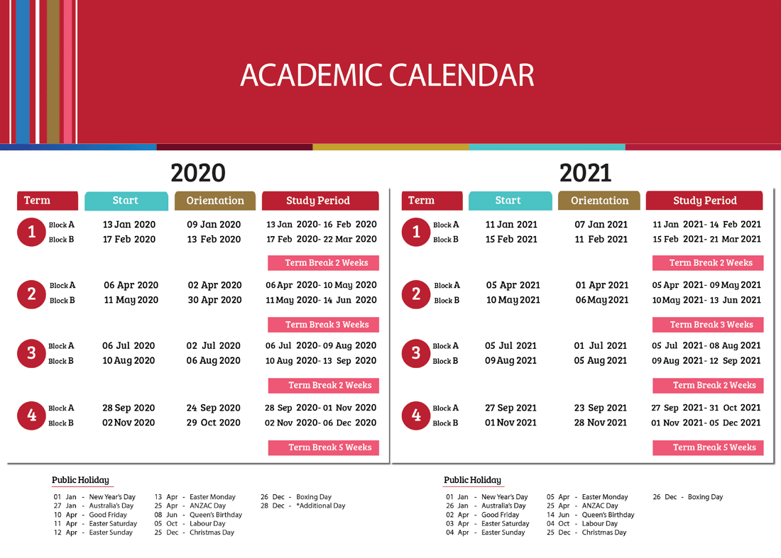 Academic Calendar – Victory Institute